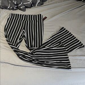 Black and White Striped Pants